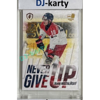 2023/24 LC Expectations Road to Prague #NGU-14 Matěj Maštalířský Never Give Up Prague CardShow Gold 1of1