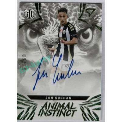 2024/25 Sportzoo Chance Liga 1. série #AIS-SU Jan Suchan Animal Instinct Green Auto 03/60