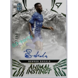 2024/25 Sportzoo Chance Liga 1. série #AIS-BS Benson Sakala Animal Instinct Green Auto 27/60