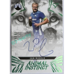 2024/25 Sportzoo Chance Liga 1. série #AIS-JM Jan Mikula Animal Instinct Green Auto 09/60