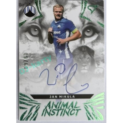 2024/25 Sportzoo Chance Liga 1. série #AIS-JM Jan Mikula Animal Instinct Green Auto 09/60