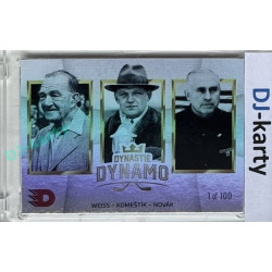 2024 Dynamo100 #044 DD trios Weiss – Komeštík – Josef Novák Rainbow 1of100