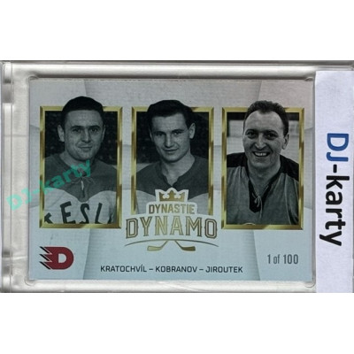 2024 Dynamo100 #050 DD trios Kratochvíl – Kobranov – Jiroutek Rainbow 1of100
