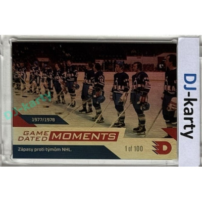 2024 Dynamo100 #061 Moments 1977/78 - zápasy proti týmům NHL Rainbow 1of100
