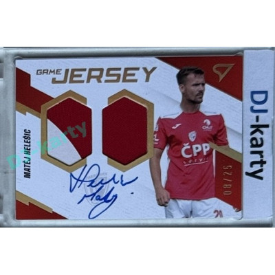 2023/24 Sportzoo Fortuna Liga 1. série #GJS-MH Matěj Helešic Game Jersey Auto 08/25