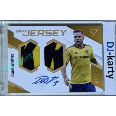 2023/24 Sportzoo Fortuna Liga 1. série #GJS-TC Tomáš Čelůstka Game Jersey Auto 04/25