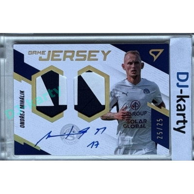 2023/24 Sportzoo Fortuna Liga 1. série #GJS-OM Ondřej Mihálik Game Jersey Auto 25/25