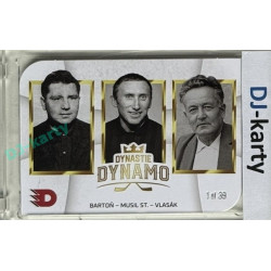 2024 Dynamo100 #045 DD trios Bartoň – Evžen Musil st. – Fr. Vlasák Die-cut 1of39
