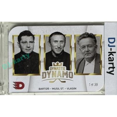 2024 Dynamo100 #045 DD trios Bartoň – Evžen Musil st. – Fr. Vlasák Die-cut 1of39