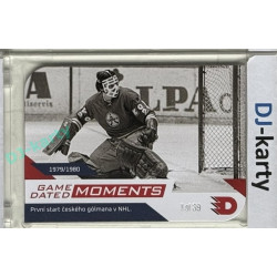 2024 Dynamo100 #062 Moments 1979/80 - Jiří Crha 1. start v NHL Die-cut 1of39