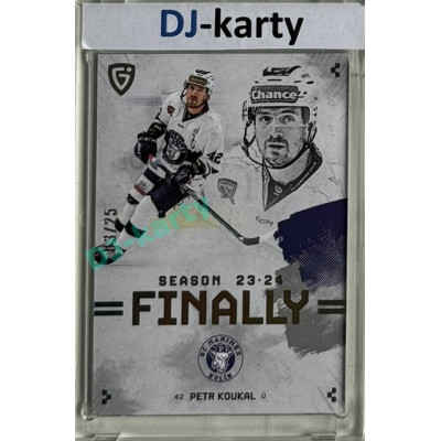 23/24 Goal Cards Finally Season #F-KO1 Petr Koukal Parallel xx/25