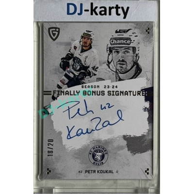 23/24 Goal Cards Finally Season #S-KO1 Petr Koukal Bonus Signature xx/20