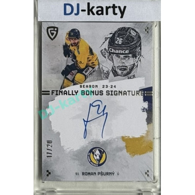 23/24 Goal Cards Finally Season #S-PR3 Roman Pšurný Bonus Signature xx/20