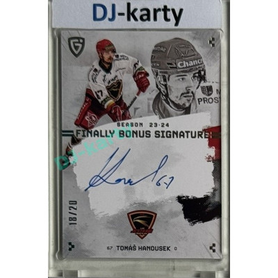 23/24 Goal Cards Finally Season #S-PV1 Tomáš Hanousek Bonus Signature xx/20