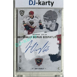 23/24 Goal Cards Finally Season #S-PV3 Jan Veselý Bonus Signature xx/20