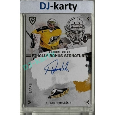 23/24 Goal Cards Finally Season #S-SO1 Petr Hamalčík Bonus Signature xx/20