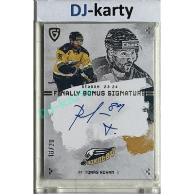 23/24 Goal Cards Finally Season #S-SO3 Tomáš Rohan Bonus Signature xx/20