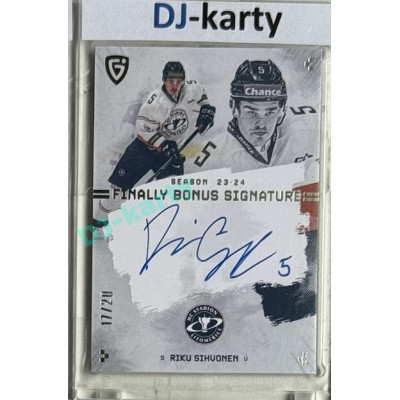 23/24 Goal Cards Finally Season #S-LT3 Riku Sihvonen Bonus Signature xx/20