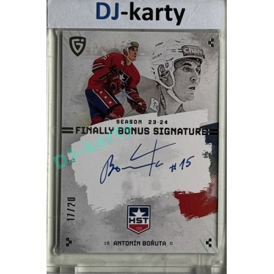 23/24 Goal Cards Finally Season #S-TR1 Antonín Bořuta Bonus Signature xx/20