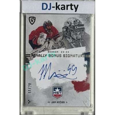23/24 Goal Cards Finally Season #S-TR3 Jan Mičán Bonus Signature xx/20