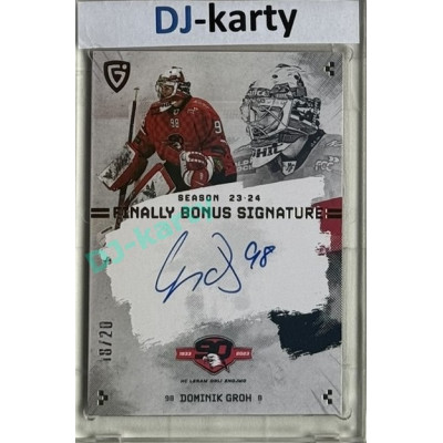 23/24 Goal Cards Finally Season #S-ZN2 Dominik Groh Bonus Signature xx/20