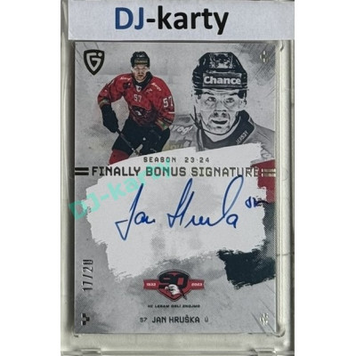 23/24 Goal Cards Finally Season #S-ZN3 Jan Hruška Bonus Signature xx/20