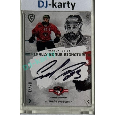 23/24 Goal Cards Finally Season #S-ZN4 Tomáš Svoboda Bonus Signature xx/20