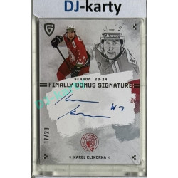 23/24 Goal Cards Finally Season #S-SL1 Karel Klikorka Bonus Signature xx/20