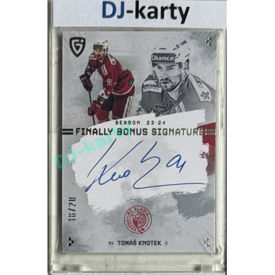 23/24 Goal Cards Finally Season #S-SL2 Tomáš Knotek Bonus Signature xx/20