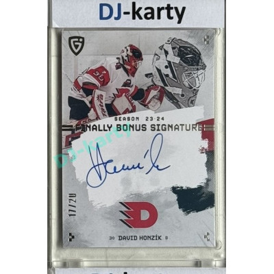 23/24 Goal Cards Finally Season #S-PA1 David Honzík Bonus Signature xx/20
