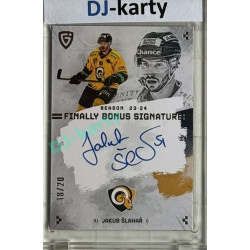23/24 Goal Cards Finally Season #S-ZL5 Jakub Šlahař Bonus Signature xx/20