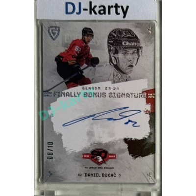23/24 Goal Cards Finally Season #S-ZN1 Daniel Bukač Bonus Signature 08/10
