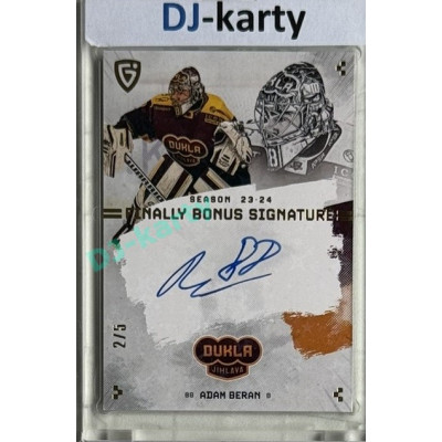 23/24 Goal Cards Finally Season #S-JI1 Adam Beran Bonus Signature 2/5