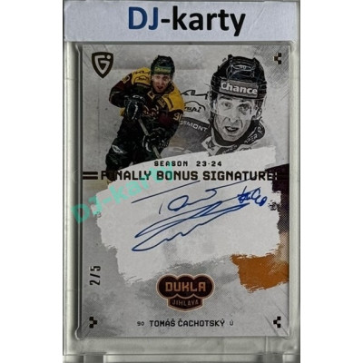 23/24 Goal Cards Finally Season #S-JI3 Tomáš Čachotský Bonus Signature 2/5