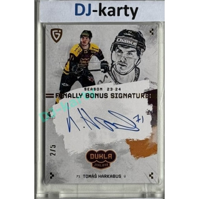 23/24 Goal Cards Finally Season #S-JI4 Tomáš Harkabus Bonus Signature 2/5
