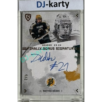23/24 Goal Cards Finally Season #S-VS1 Matyáš Dědek Bonus Signature 2/5