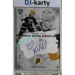 23/24 Goal Cards Finally Season #S-VS2 Pavel Klhůfek Bonus Signature 2/5