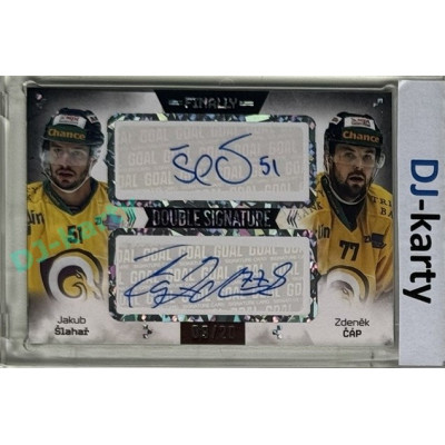 23/24 Goal Cards Finally Season #DS-01 Jakub Šlahař / Zdeněk Čáp Dual Autograph 09/20