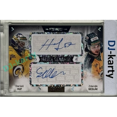 23/24 Goal Cards Finally Season #DS-02 Daniel Huf / Zdeněk Sedlák Dual Autograph 09/20
