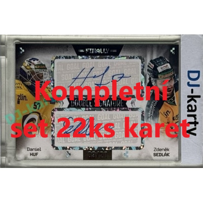 23/24 Goal Cards Finally Season kompletní set 22ks Dual Autograph xx/20