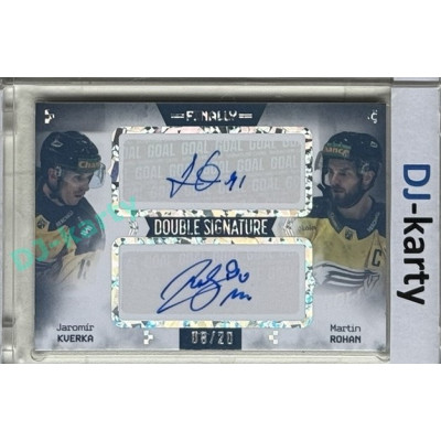 23/24 Goal Cards Finally Season #DS-20 Jaromír Kverka / Martin Rohan Dual Autograph 08/20