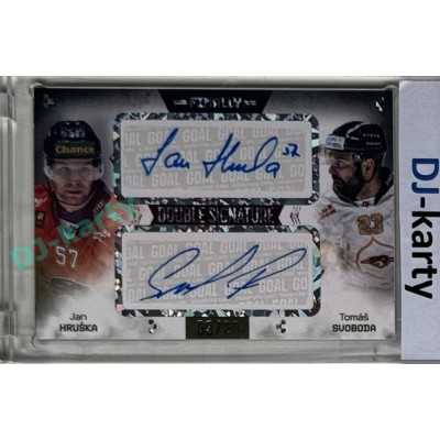 23/24 Goal Cards Finally Season #DS-22 Jan Hruška / Tomáš Svoboda Dual Autograph 09/20