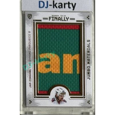23/24 Goal Cards Finally Season #19 Jan Zdráhal Jumbo Material nápis Chance 2/3