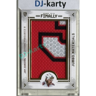 23/24 Goal Cards Finally Season #19 Jan Zdráhal Jumbo Material číslo 5/8