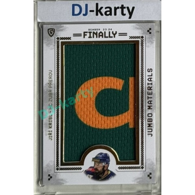 23/24 Goal Cards Finally Season #14 Jiří Krisl Jumbo Material nápis Chance 1/4