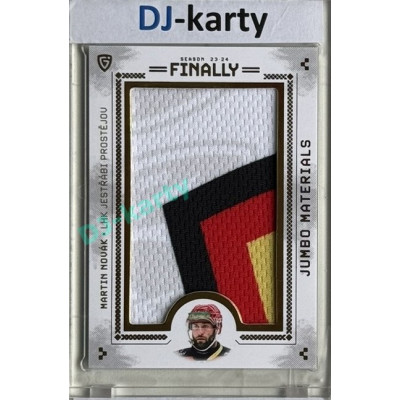 23/24 Goal Cards Finally Season #08 Martin Novák Jumbo Material hlavní logo 1/24