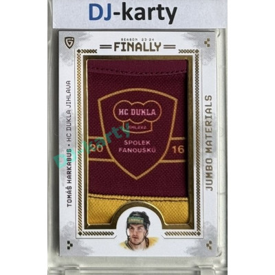 23/24 Goal Cards Finally Season #12 Tomáš Harkabus Jumbo Material logo malé 1/1