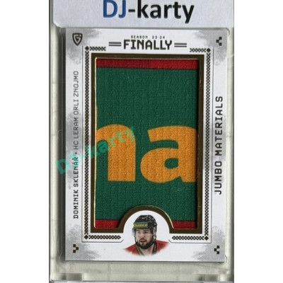 23/24 Goal Cards Finally Season #21 Dominik Sklenář Jumbo Material nápis Chance 2/4