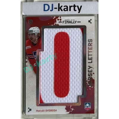 23/24 Goal Cards Finally Season #LT-24 Matyáš Svoboda Jersey Letters