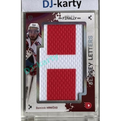 23/24 Goal Cards Finally Season #LT-75 Dominik Hrníčko Jersey Letters